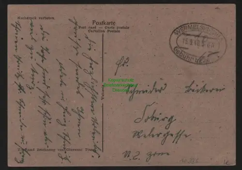 B10336 Postkarte BAZ Gebühr bezahlt 1948 Wermelskirchen nach Coburg