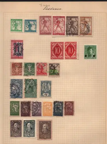 B12580 Südslavien alt ungebraucht / gestempelt auf Blankoseite