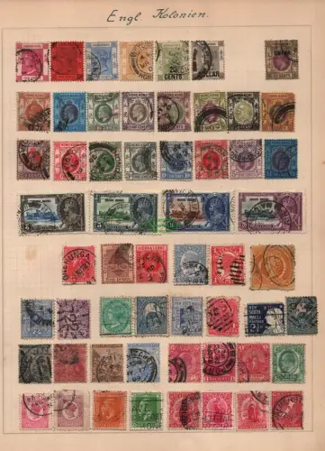 B12548 Hongkong mit 54 II alt gest. Blankoseite Australien Cape of Good Hope