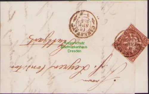 B14921 Württemberg 11 Faltbrief Stuttgart Cannstadt 1859