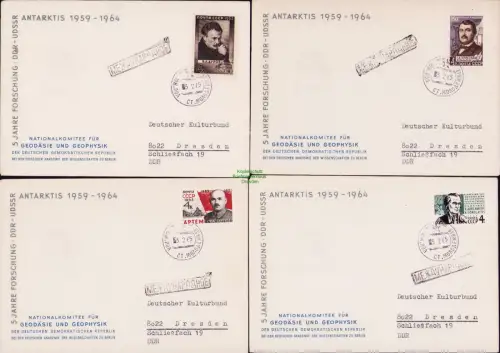 B17937 4x Brief Molodjoschnaja-Station Station der Jugend russ. Antarktisstation