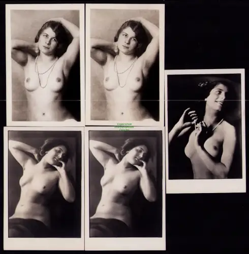 B19226 5 Fotos Akt Erotik Frau um 1925 1x aus Verlag der Schönheit Dresden aus S