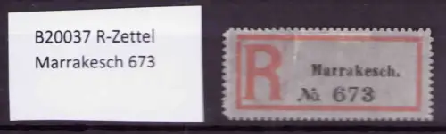 B20037 R-Zettel Marrakesch 673