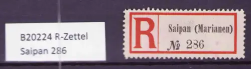 B20224 R-Zettel Saipan (Marianen) 286