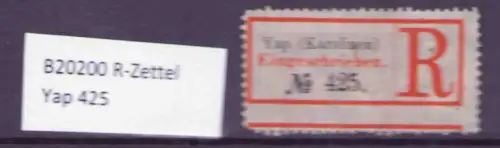 B20200 R-Zettel Yap (Karolinen) 425