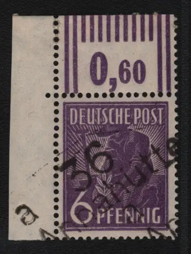 h6210 SBZ Handstempel Bezirk 36 Annahütte 6 ** postfrisch Bogenecke 167 gepr BPP