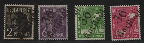 h6452 SBZ Handstempel Bezirk 36 Karstädt 4 Werte ** / * gepr. BPP