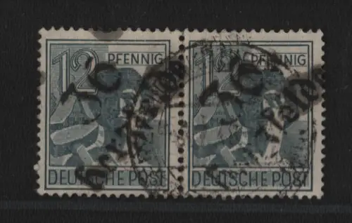 h6444 SBZ Handstempel Bezirk 36 Herzfelde 2x 12 gestempelt gepr. BPP