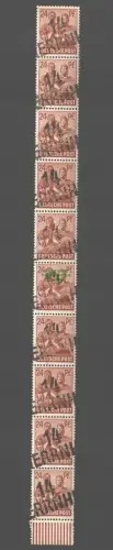 h5649 SBZ Handstempel Bezirk 14 geprüft BPP 10x 24 Pfg Herrnhut ** 10er Streifen