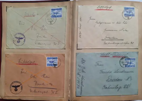 S500 Sammlung 129 Feldpostbriefe DR Deutsches Reich 1939 - 1945 Luftfeldpost