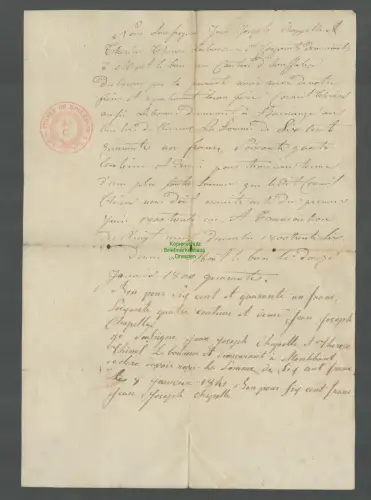 B6536 Brief-Inhalt Timbre de Dimension 45 C 1800 Timbre Belgique Gebührenstempel