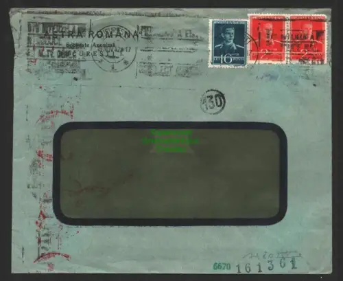 B8798 Brief Astra Romana Rumänien Bucuresti 1942 nach Freiberg Zensur