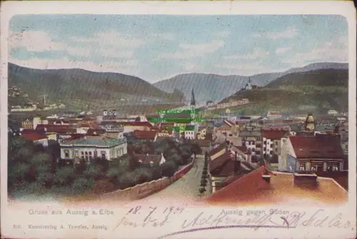 164594 AK Gruss aus Aussig a. Elbe 510. Kunstverlag A. Teweles 1901 Aussig gegen