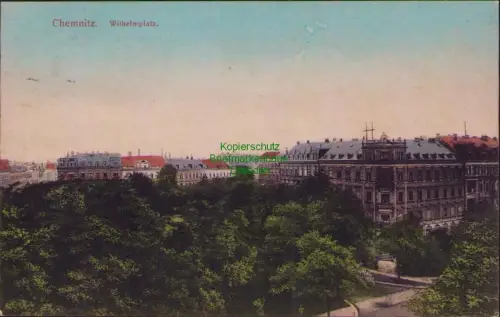 164581 AK Chemnitz 1914 Wilhelmplatz