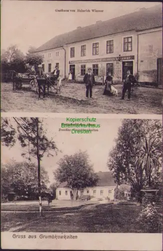 164643 AK Domäne Grumbkowkaiten Ostpreußen 1911 Gasthaus von Heinrich Wiemer Res