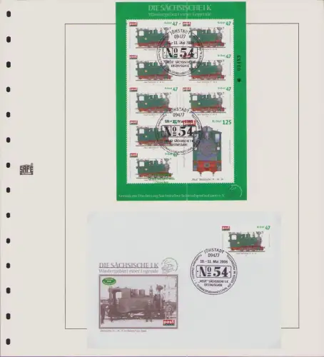 B-50276 Privatpost Post modern Chemnitz PostModern Die Sächsische IK Nr. 54 Lok