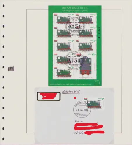 B-50277 Privatpost Post modern Chemnitz PostModern Die Sächsische IK Nr. 54 Lok