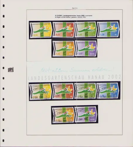 B-50311 Privatpost Engel Post Hanau 2002 Landesgartenschau Satz postfrisch + ges