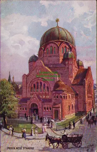 164732 AK POSEN NEUE SYNAGOGE Poznan um 1920