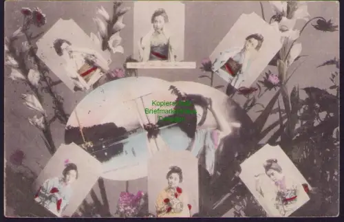 164768 AK ?????? 1908 Japanerinnen Künstlerkarte Russland