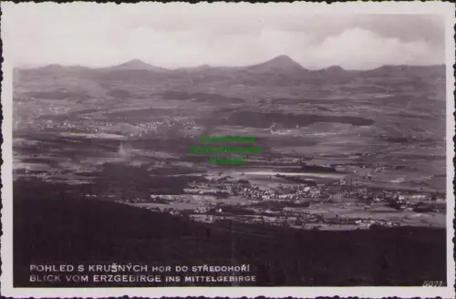 168588 AK BLICK VOM ERZGEBIRGE INS MITTELGEBIRGE Mückentürmchen Fotokarte um 193