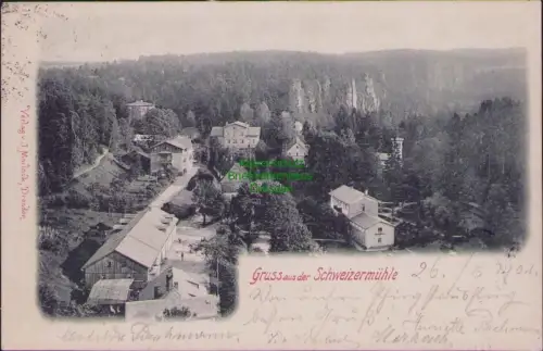 168517 AK Gruss aus der Schweizermühle 1901 Rosenthal Verlag v J. Morlock, Dresd