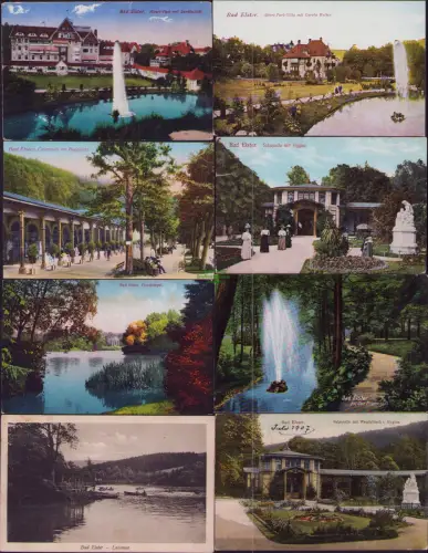 168550 8 AK Bad Elster. Albert-Park mit Sanatorium. 1912 1913 1925 Bad Elst