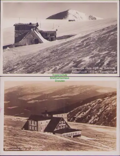 168543 2 AK Rennerova chata 1410 m Krkonoše Rennerbaude 1410 m Riesengebirge 192