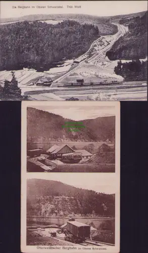 168532 2 AK Die Bergbahn im Oberen Schwarzatal Thür. Wald 1941 Oberweißbacher Be