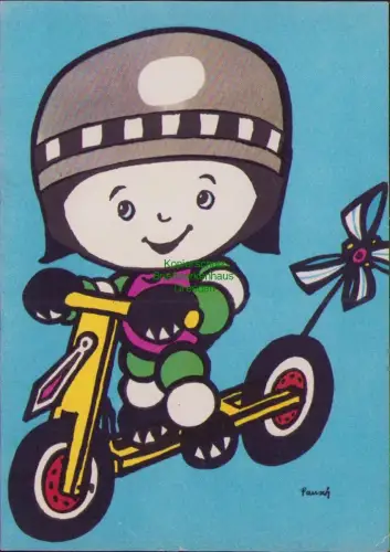 B23151 DDR Zeitgeschichte Bummi Postkarte Die ABC Zeitung Berlin 1974