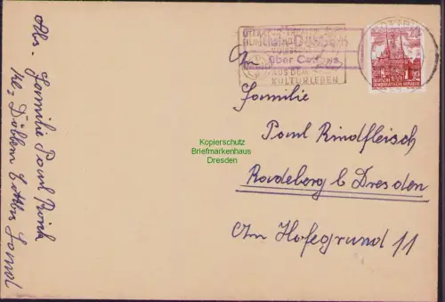 B23164 DDR Brief 837 Cottbus nach Radeberg Landpoststempel Klein Döbbern über Co