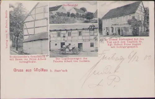 191619 AK Gruss aus Wolkau b. Starbach Nossen 1900 Verlag von W. Puder, Berlin 