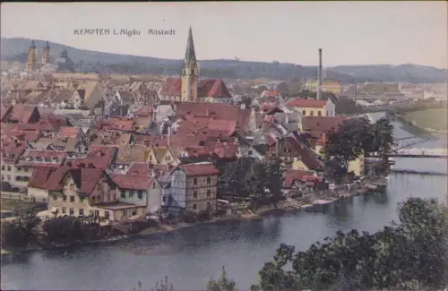 191692 AK Kempten i. Allgäu Altstadt um 1910 Marke abgelöst