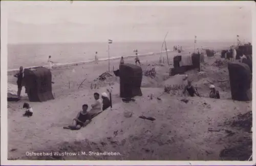 191699 AK Ostseebad Wustrow i. M. Strandleben 1928