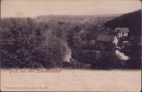 191705 AK Gruss aus dem Schwentinethal 1904 Verlag von Carl Dusch, Kiel No. 697
