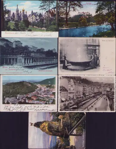 191714 7 AK Karlsbad 1898 - 1940 Teplpartie bei Hotel Imperial Mühlbrunn-Colonna