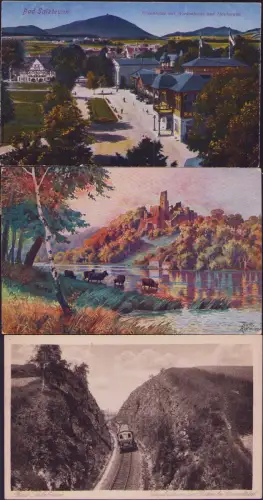 191720 3 AK Bad Salzbrunn 1912 1919 1920 Elisenhalle mit Wiesenhaus und Hochwald