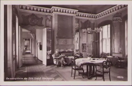 191738 AK Genesungsheim der SVA Schloß Rheinsberg Fotokarte 1953