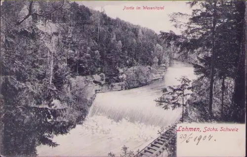 191740 AK Partie im Wesenitztal Lohmen Sächs. Schweiz 1907
