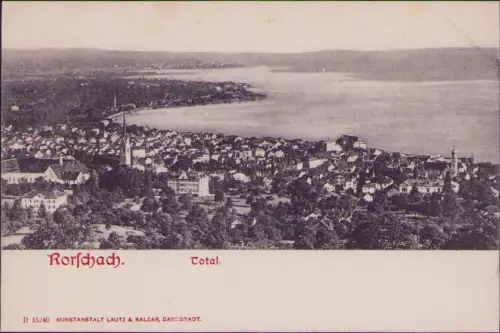 191831 AK Rorschach um 1900  Kanton St. Gallen Total D 15240 KUNSTANSTALT LAUTZ