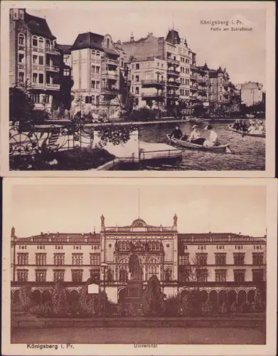 191897 2 AK Mohr & Speyer Königsberg i. Pr. Partie am Schloßteich Universität 19