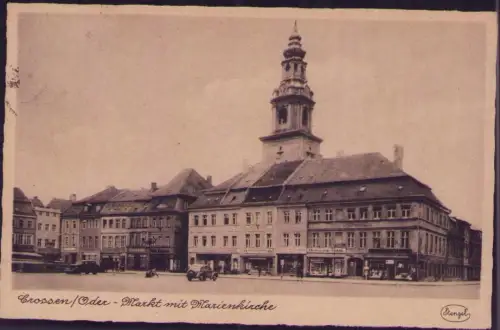 191942 AK Crossen Oder - Markt mit Marienkirche um 1943 1944