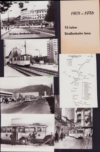 B-22982 20 Ak + Heftchen 75 Jahre Straßenbahn Jena 1901 - 1976
