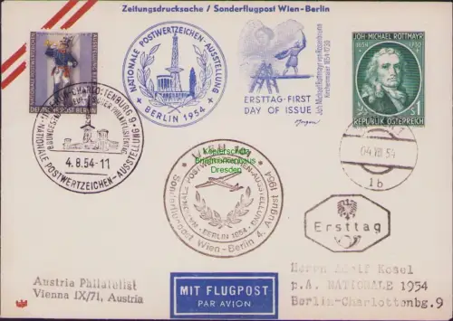 B-22959 Österreich 1007 Johann Michael Rottmayr Maler FDC Ersttagsbrief Sonderfl
