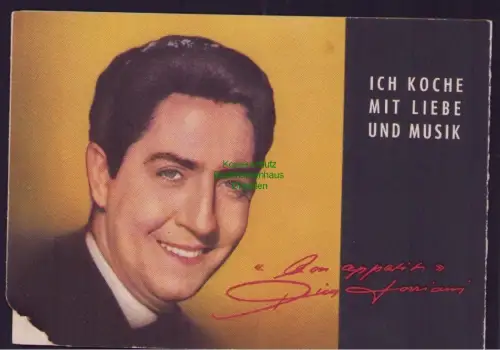 B-22979 Klappkarte Ich koche mit Liebe und Musik Vico Torriani Werbung Turbo fix