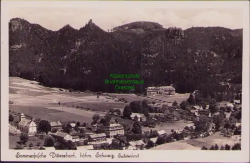 192415 AK Sommerfrische Dittersbach Böhm. Schweiz Sudetenland 1940