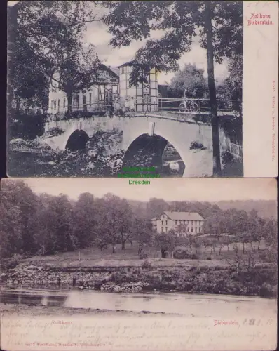 192424 2 AK Zollhaus Bieberstein 1906 81583 Verlag A. Kersten, Siebenlehn Sa.