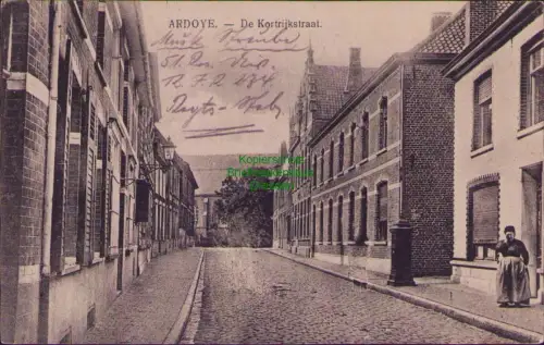 192444 AK ARDOYE Ardooie Provinz Westflandern Belgien De Kortrijkstraat Feldpost