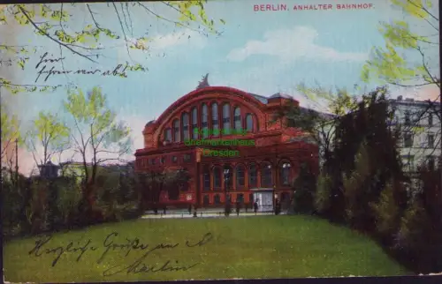 192607 AK BERLIN, ANHALTER BAHNHOF 1908