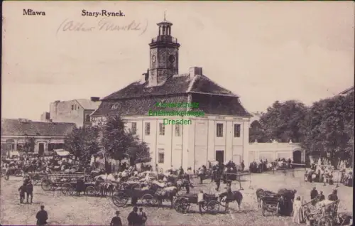 192675 AK Mlawa 1915 Stary-Rynek Alter Markt
